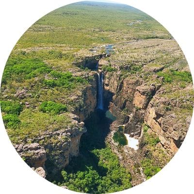 Scenic flight over waterfall in Kakadu with Kakadu Air